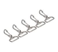 Keenso 5PCs Stainless Steel Snap Hooks -rustproof and -resistant Metal Clips for Keychain, Dog Leash and Collar 1-1/8 Inches, Sea and Industry Hardware, Outdoor Supplies