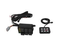 Keenso 6 Gang Switch Panel, Zinc Alloy 12V 24V Switch Control Panel Kit