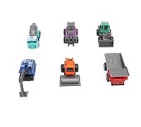 Keenso 6 Piece Alloy Construction Vehicles, Excavator Forklift Dump Truck Set, Moving Parts for Kids Sandbox Play and Collector Display, Imaginative Engineering Toys, Miniature Sandbox