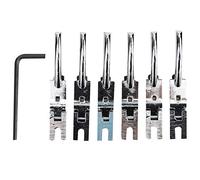 Keenso 6Pcs Guitar Bridge String Saddles,Guitar Locked String Saddle,Electric Guitar String Saddle,For Tremolo Bridges Musical Instrument Accessories Electric Guitar Accessories Musical Instrument