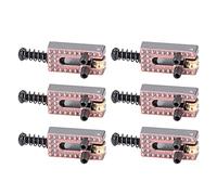 Keenso 6PCS Guitar Saddle, Copper Zinc Alloy Guitar Saddles with Roller Bridge Repair Parts Saddle (Purple Bronze)