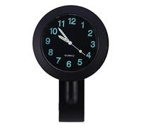 Keenso Motorcycle Handlebar Clock, Universal Motorcycle 7/8" 1" Handlebar Watch Waterproof Motorbike Handlebar Clock for Cruiser Chopper Custom (Black)