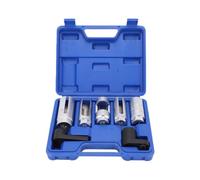 Keenso 7 Pcs Oxygen Sensor Socket Set 22mm 27mm 29mm Removal Tool | 5 Sockets and 2 Wrenches, 3/8 and 1/2 Inch Drive, Chrome Vanadium Steel, U Shaped Slot, Storage Box