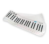 Keenso 88 Key Piano Practice Chart, Water Resistant Paper Keyboard Finger Guide, Standard Size Note Layout, Portable Learning Aid for Beginners Students Home Classroom