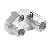 Keenso AC Compressor Adapter Fitting 6061 T6 Aluminum Quick Connector 8AN and 10AN Threads Polished Finish Direct Fit for Sanden SD7B10 7176 for AC Repair