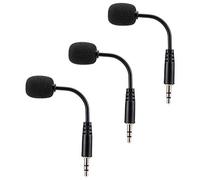 Keenso Adjustable Flexible Microphone for Computer Mobile Phone, Anti-interference Microphone for Podcasters, 3PCS Black for Content Manufacturers