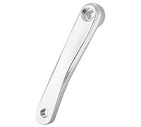 Keenso Bike Crank Arm, Universal 170mm Aluminum Alloy Left Single Chain Crank Arm Bicycle Replacement Crank Arm(Rhombic Hole-Silver)