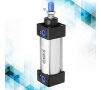 Keenso Aluminum Alloy Double Action Air Cylinder SC40 for Precision Control in Industrial Environments (SC40X50)