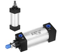 Keenso Aluminum Alloy Double Action Air Cylinder SC40 for Precision Control in Industrial Environments (SC40X150)