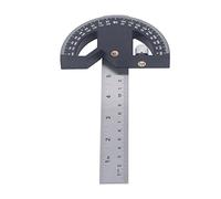 Keenso Angle Protractor Durable Woodworking Ruler High Accuracy for Panel Layout Work Woodworkers ABSColour Silver 1pc (8 Inch)