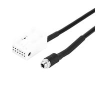 Keenso Aux Adapter Cable ABS 12 Pin Auxiliary Audio Input Kit 150cm for for E60 E61 E63 E64 Easy Installation Direct Replacement Audio Connection