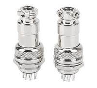 Keenso Aviation Plug Socket Durable Zinc Alloy Panel Mount 8 Pin Male Female Connector for Data Acquisition and Control System