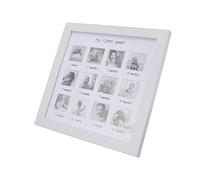 Keenso Baby Newborn Growth Registration Monthly Photo Frame, Robust Material, Wall/Table Screen for White Baby Keyize Frame, Size: 25x25 Cm