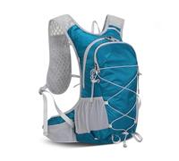 Keenso Backpack, Nylon Lightweight Shoulder Bag for Outdoor Hiking and Travel with Rainproof Features 16.54x7.87x5.91 Inches (Lake Blue)