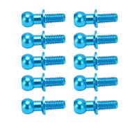 Keenso Ball Head Screw Link Rod End, Ball Head Screw Link Rod Strong for RC Car for TT01 TT02 (Blue)