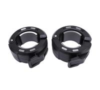 Keenso Barbell Clamps, 2PCS Quick Release Barbell Clamps Magnetic Weight Bar Plate Locks with Silicone Pad for 50mm Workout Weightlifting Training (Black Gray)