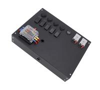 Keenso Battery Power Control Box, DC 12V 24V Camping Power Distribution Center with Switch Voltmeter Cigar Lighter Socket USB Output, for Car RV Pickup Trucks 4WD Canopy Caravan