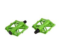 Keenso Bearing Pedals,3 Bright Colors 1 Pair Aluminium Pedals Anti Skid Flat Platform Bicycle Pedal (Green)