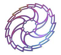 Keenso Bicycle Disc Brake Stainless Steel Rotor CNC Cut 1.9mm Thickness 160mm 180mm 203mm Electroplating Color for Mountain Road Bike Riders (160MM)