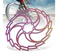 Keenso Bicycle Disc Brake Stainless Steel Rotor CNC Cut 1.9mm Thickness 160mm 180mm 203mm Electroplating Color for Mountain Road Bike Riders (180MM)