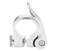 Keenso Bicycle Seatpost Clamp Quick Release 28.6mm Seat Post Clamp Aluminum Alloy Seatpost Seat Post Clamp for 25.4mm Seat Post(Silver) Riding