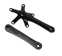 Keenso Bike Crank Arm Set, Crankset for Mountain Biking, Road Cycling, Single Speed Bikes, Square Taper Design, BCD 130mm, Universal Fit