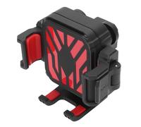 Keenso Bike Phone Holder, Shock Absorption Technology, 360° Rotation for 5.7 to 7.2 Inch Smartphones, Motorcycle Rear View Mirror Mount for Bikers (Red)