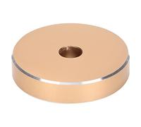 Keenso Black 45 Rpm Adapter Large Hole Aluminum Record Clamp for a Stable Turntable Company, Compatible with the Most Large Hole Records (Gold)