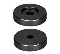 Keenso Black 45 Rpm Adapter Large Hole Aluminum Record Clamp for a Stable Turntable Company, Compatible with the Most Large Hole Records (Black)