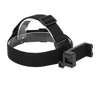 Keenso Black Head Camera Mount Holder Kit, 120 Degree Flip for Substitutable Video Screen, Elastic Stretch Belt for Various Head Sizes, Nonslip Rubber, Universal Compatibility with Phones and Cameras