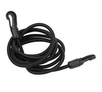 Keenso Black Shock Cord, 2.5M Heavy Duty Elastic Cord Stretch Strap With Double Hook Stretch String Hooks Long Bungee Straps for Boat Camping Packing Rowing Water Sports