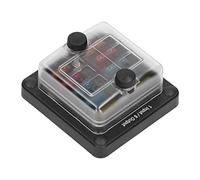 Keenso Blade Fuse Block 6 Way Fuse Box Holder PA66 12V 32V with LED