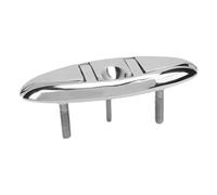 Keenso Boat Cleats, 316 Stainless Steel Pull Up Boat Folding Cleat with Screws and Back Plate, Fit for Yacht Rv Cargo Ship Speedboat