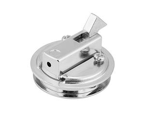 Keenso Boat Flush Pull Hatch, Zinc Alloy Marine Slam Latch, Marine Ring Handle Flush Pull Hatch Locker Latch, for Marine Boat, RV, Yacht, Boat Hardware