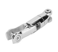 Keenso Boat Swivel Connector, 316 Stainless Steel Mirror Polished Chain Joint for 0.4-0.5in Chain, 3 Joint Design, Easy Retrieval and Bow Roller Stowage for Boats Yachts