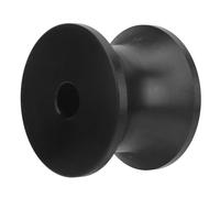 Keenso Boat Trailer Roller Assembly, U Shaped Groove Bow Roller for Boats Yachts Marine and Trailers, with ABS and Metal Material, Black, 2.4 X 1.8in
