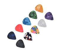 Keenso Boost Bass Portable Guitar Picks: Colorful Retro Cosmic Star Sky Pattern for Bass Banjo Ukulele (silver box)