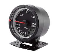 Keenso Boost Gauge, Turbo Boost Gauge, Digital LED Vacuum Pressure Meter 0-200 Kpa Black Housing for Auto Racing Car Performance Monitoring Dashboard Parts