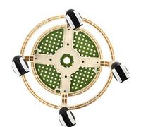 Keenso Breathable Rolling Low Stool Stylish Movable Mini Stool Knee Protection for Home Plastic Material (Green)