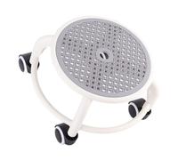 Keenso Breathable Rolling Low Stool Stylish Movable Mini Stool Knee Protection for Home Plastic Material (Gray)