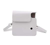 Keenso Camera Bag Shoulder Case Durable PU Leather Fit for Square SQ1, Metal Shoulder Strap, Camera Protective Case for Photography Enthusiasts (White)