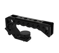 Keenso Camera Cage Rig Handle with Cold Shoe Holders 1/4in Top Handle for Positioning Hole - Premium Aluminum Alloy, Ergonomic Design - Suitable for Live Monitors, Interview Microphones - 1 X