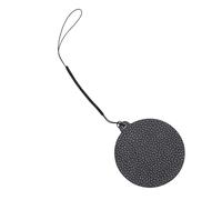 Keenso Camera Lens Cap Sticker,Prevent Lost Anti Drop Self Adhesive PU Lens Cover Keeper Holder with Rope for Mini 41 Camera (Black)