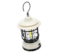 Keenso Camping Lantern ABS Metal Retro Camp Light with COB Warm Light IPX4 Rain Splash Protection and Hanging Hook for Outdoor Camping Hiking Tent Night Lighting