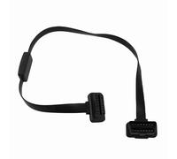 Keenso Car OBD2 Extension Cable, Universal 16 Pin 60cm Male to Female Adapter With Switch, OBD2 Diagnostic Connector for Vehicle Repair, Fault Diagnosis, and Data Logging