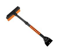 Keenso Car Snow Brush, EVA Sponge Silicone Rotatable Brush Head Lightweight Window Snow Scraper for Truck SUV Removal (Orange)