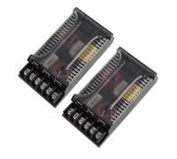 Keenso Car Speaker Frequency Divider, 2Pcs 2 Way Car Audio Crossover Overcurrent Protection Universal Heat Dissipation Speaker Frequency Divider