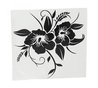 Keenso Car Sticker, Universal Flower Car Decal Automotive Exterior Decoration Stickers for Motorcycle Truck SUV (Black) Film