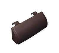 Keenso Car Sunglasses Holder, Magnetic Closure PU Leather Eyeglasses Case Organizer for Sun Visor, with Snap for Most Cars SUVs Trucks (brown)