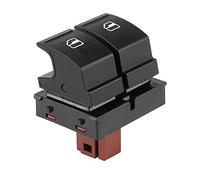 Keenso Car Window Switch, ABS Plastic Electric Window Switch, Push Button Actuator, ON-OFF Operation, Black